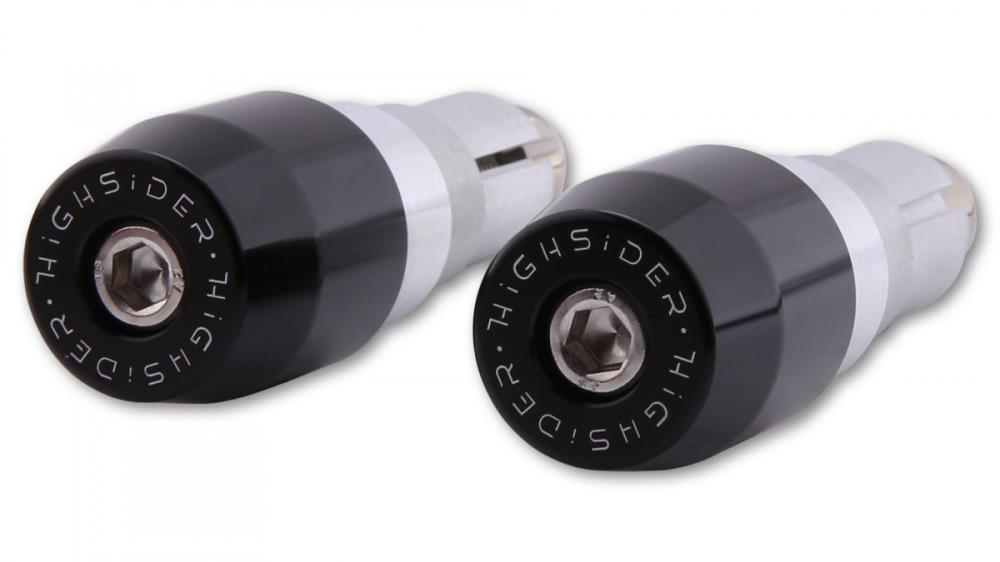 Highsider Lenkergewichte Lenkerenden "EVO" schwarz Universal für Lenker mit einem Innendurchmesser von 12 mm bis 22 mm (1 Set)