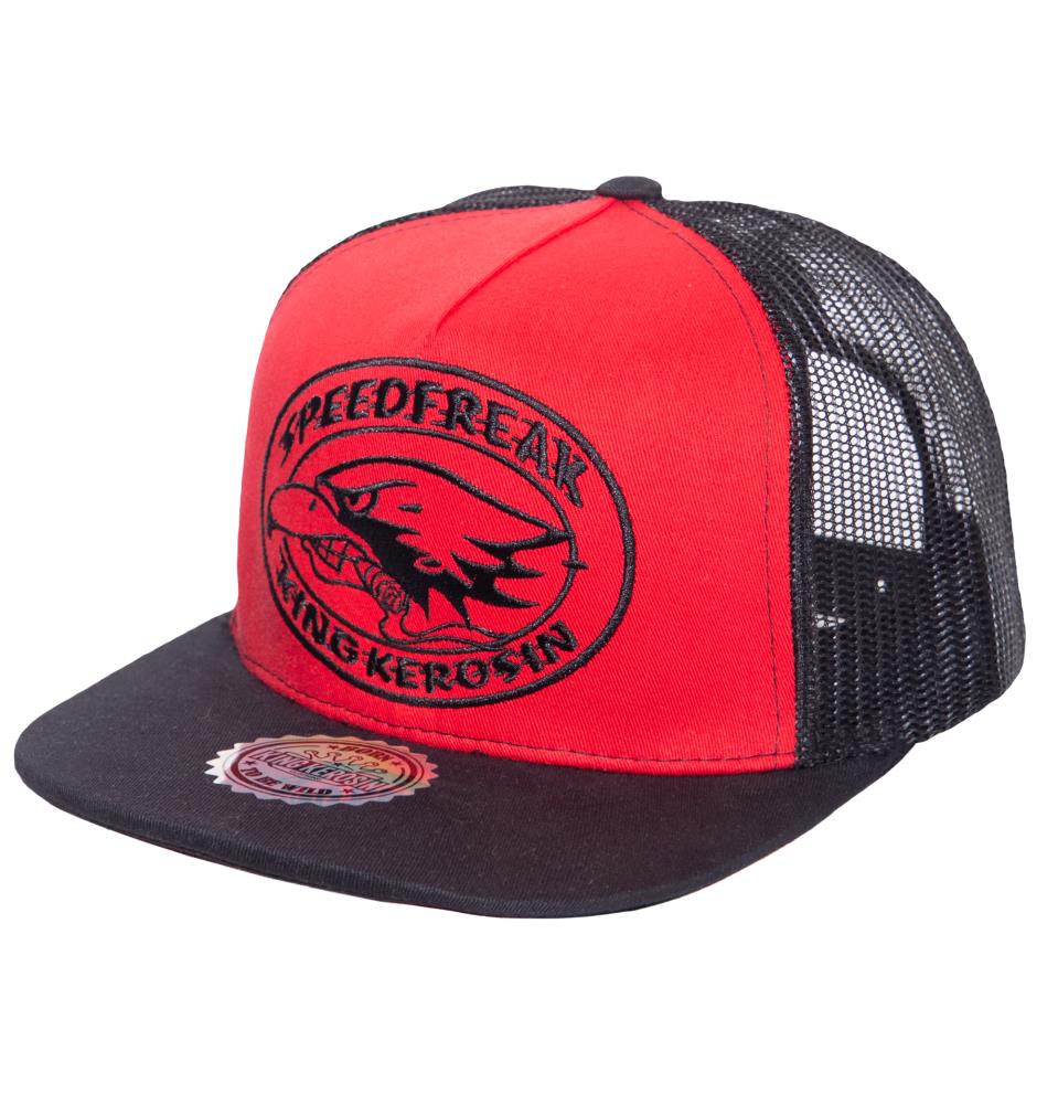 Herren Mütze Cap "Speedfreak" - Rot und schwarz - Universal