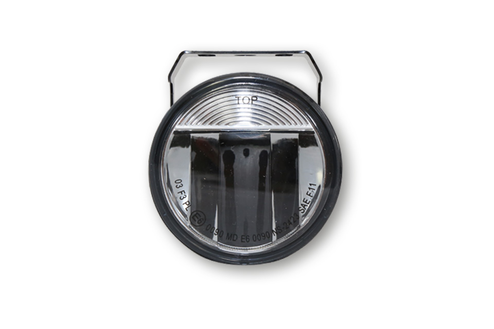 HIGHSIDER LED-Nebelscheinwerfer mit einer High Power LED, rund, schwarz, E-geprüft.12 V