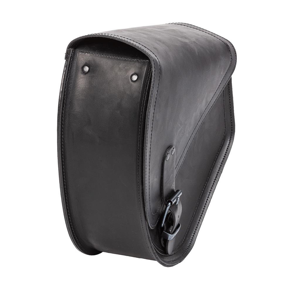 Ledrie Schwingentasche Round "links" aus Leder schwarz B=34,5xT=14xH=37/20cm 9 Liter für Harley Davidson Softail Modelle ab 2018
