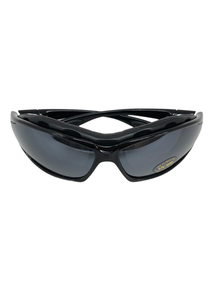 Highway Hawk Motorrad Brille/ Sonnenbrille "gelbes/blaues Glas - schwarzer Rahmen"