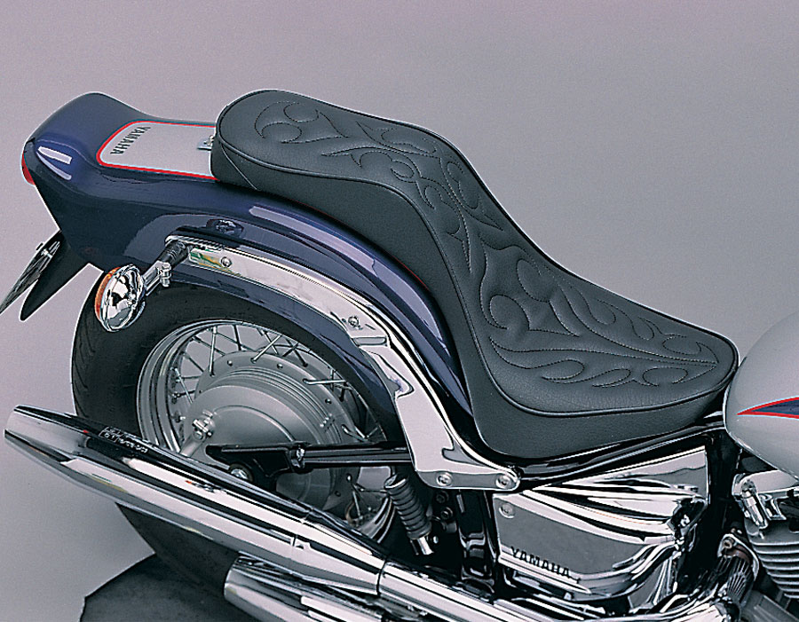 Motorradsitzbank Sitzbank mit Stufe für Yamaha XVS 650 Drag Star Classic