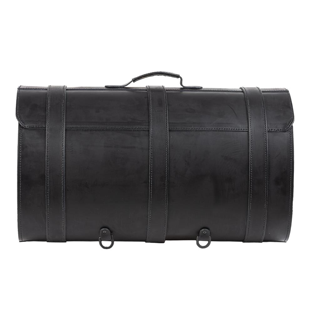 Ledrie Motorrad Koffer "extra groß" aus Leder schwarz mit Schnallen B = 60cm T= 35cm H= 34cm 67 Liter (1 Stück)
