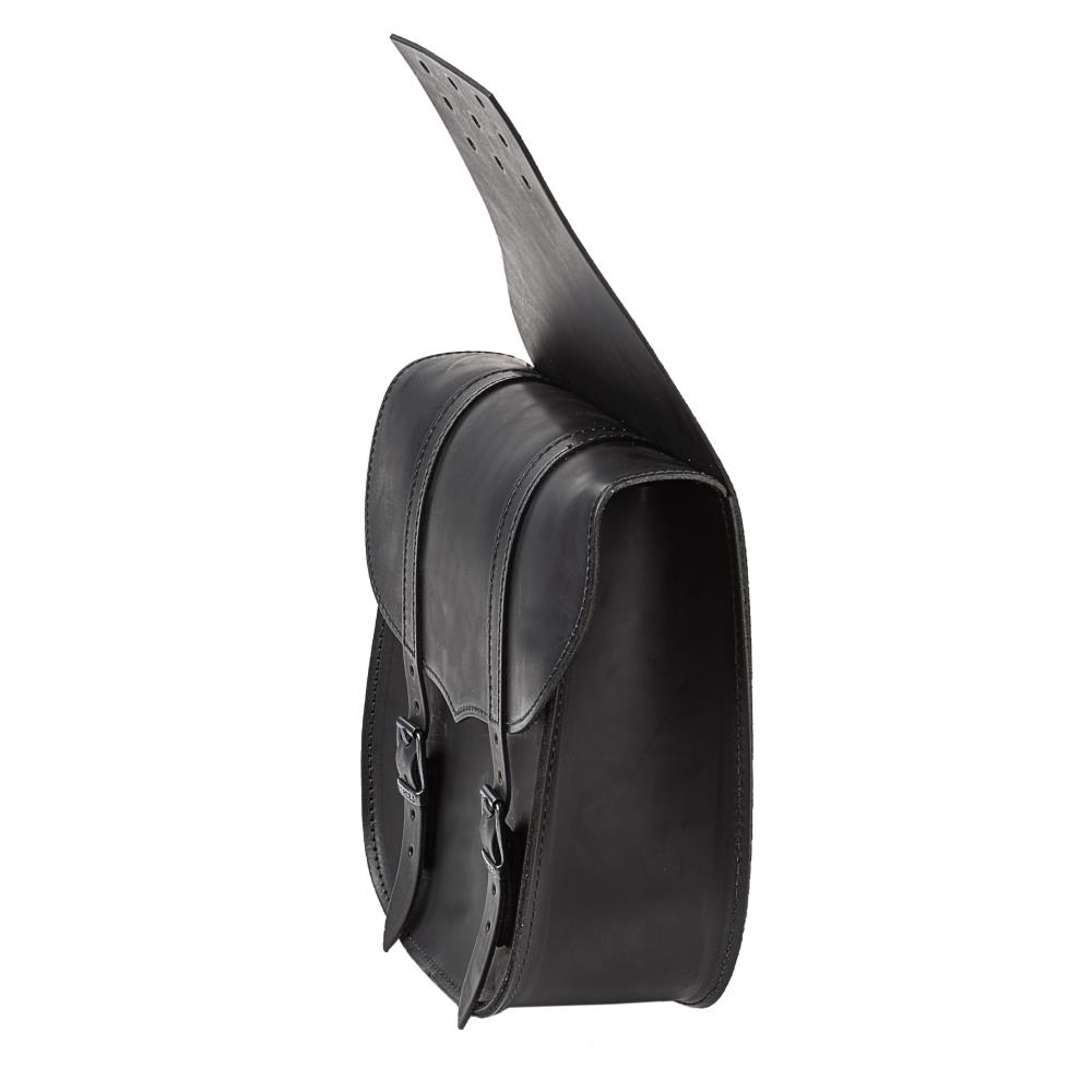 Ledrie Überwurf-Satteltasche "Throw over" aus Leder schwarz mit Schnallen B = 29cm T= 11cm H= 30cm 9,5 Liter (1 Set)