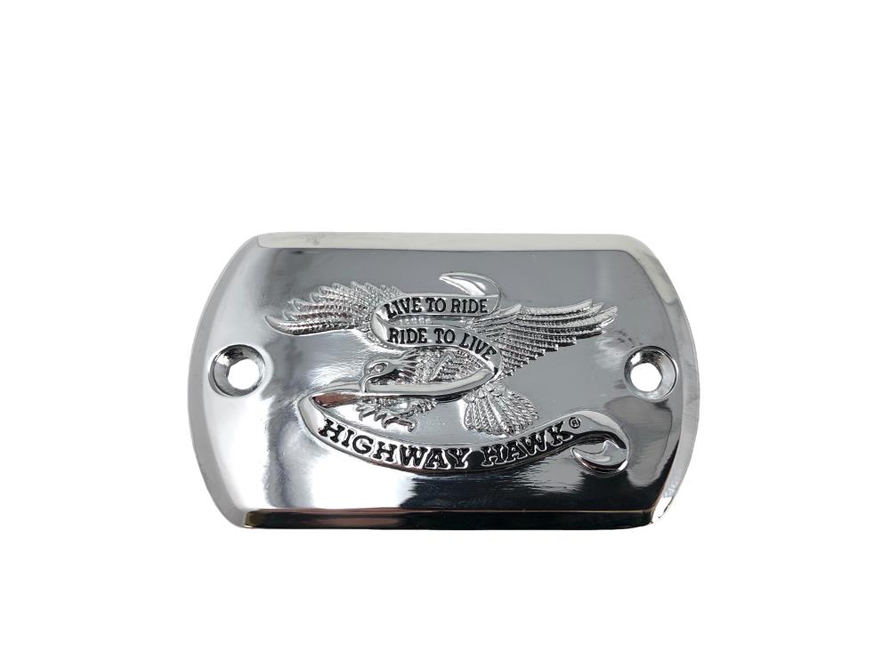 Highway Hawk Bremszylinderdeckel mit Emblem "Live to Ride"  Yamaha XVS Drag Star, Classic - Yamaha XVS Midnight Star