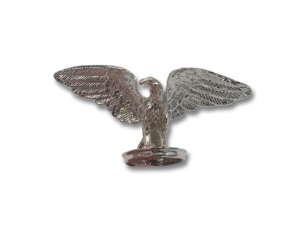Highway Hawk Motorrad Ornament/ Figur "Standing Hawk Wide Wings" 6 cm hoch in Chrom