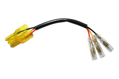 Rücklicht-Adapterkabel TYP 5 für Glassockelfassungen (W3x16Q). 3 Kabel mit Rundsteckhülsen.
