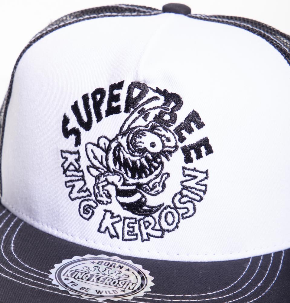 Herren Mütze Cap "Super Bee" - Schwarz und weiß - Universal