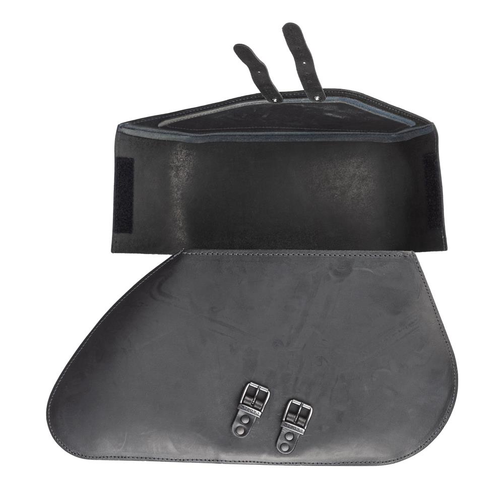 Ledrie Satteltaschen "Rigid" aus Leder schwarz mit Schnallen B = 53cm T= 18cm H= 27cm 20 Liter (1 Set)