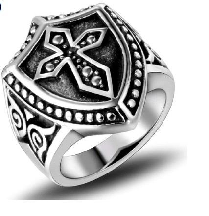 Ring "Cross Coat of Arms" / Size 12 (D=21,4mm) / Silver