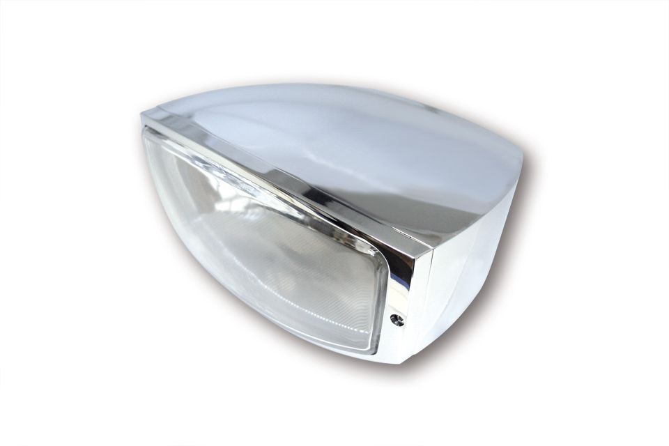 HIGHSIDER Hauptscheinwerfer OREGON, rechteckig, klares Glas, H4 12V 60/55W, untere Befestigung, mit Standlicht, E-geprüftIn verschiedenen Farben erhältlich.