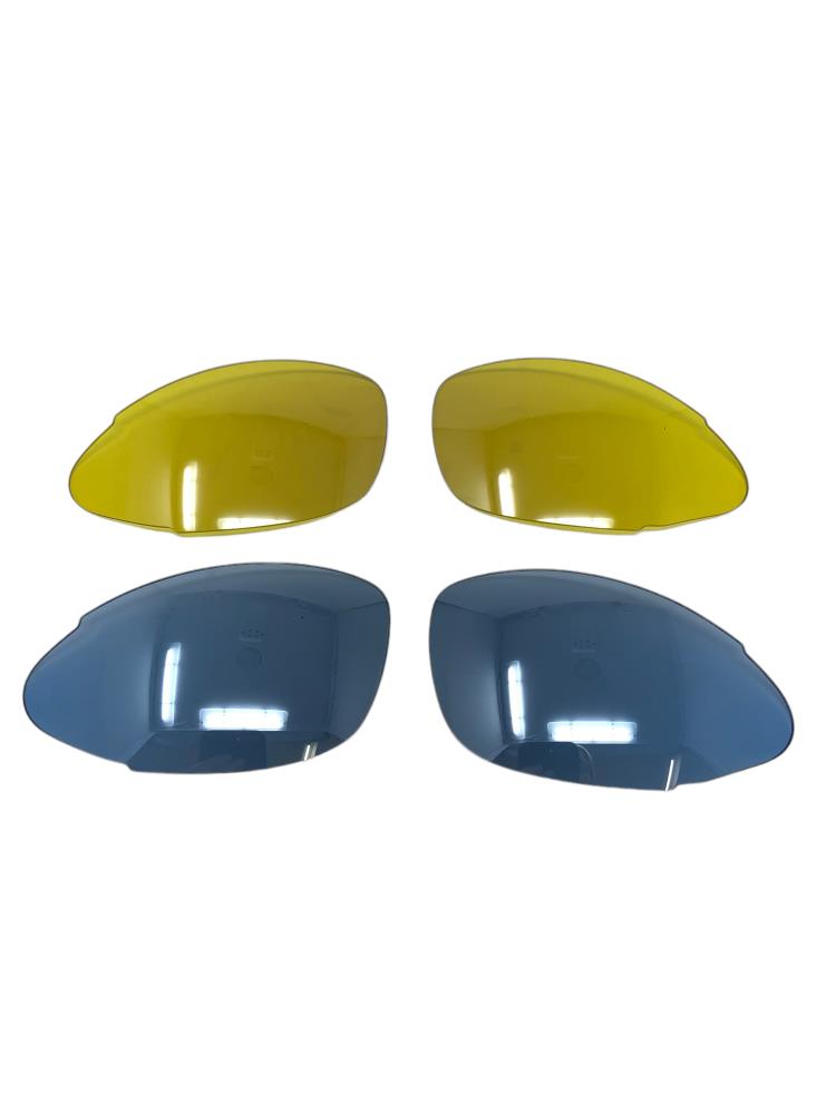 Highway Hawk Motorrad Brille/ Sonnenbrille "gelbes/blaues Glas - schwarzer Rahmen"