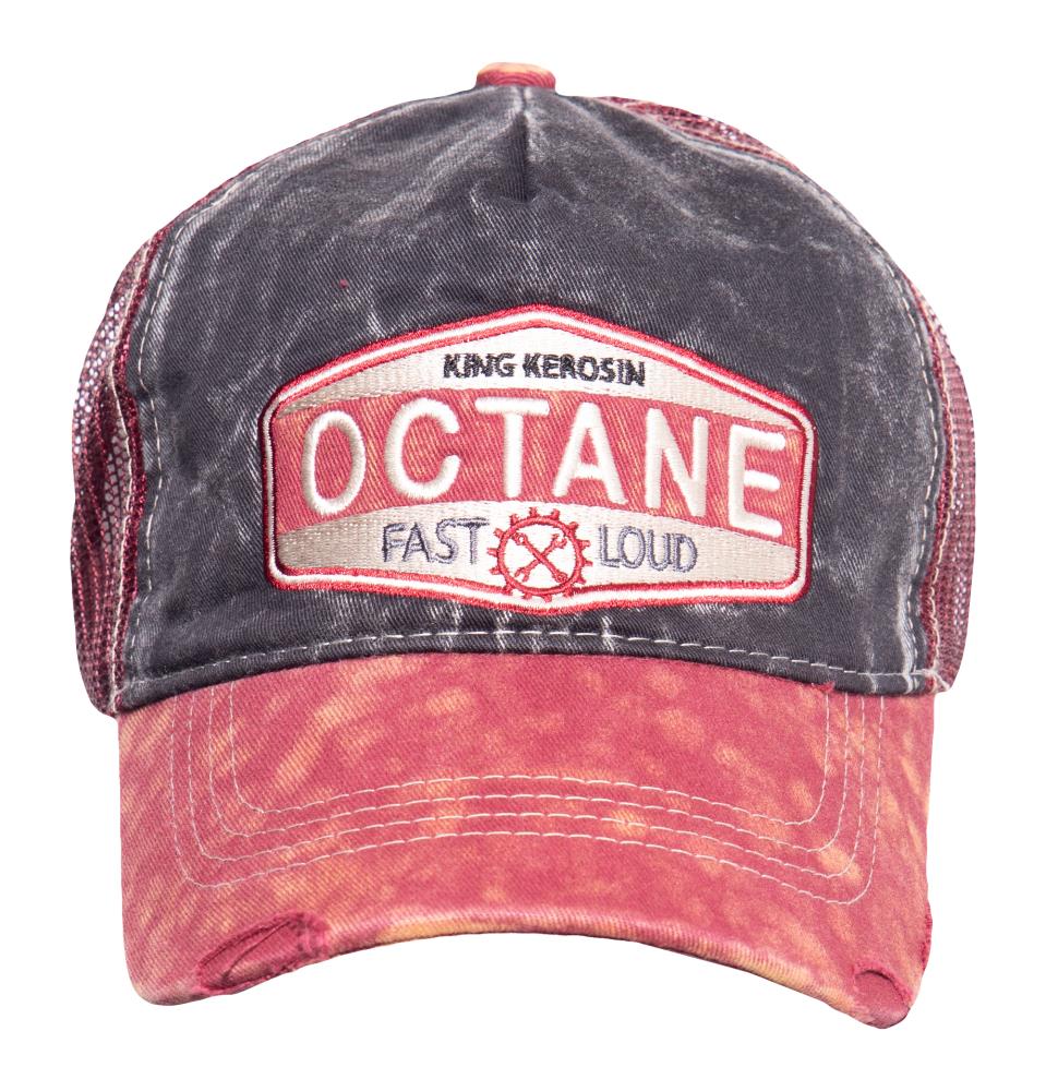Herren Mütze Cap "Vintage Octane" - Rot und schwarz - Universal