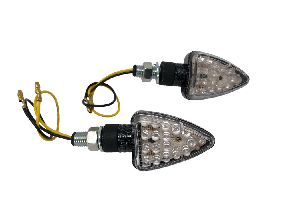 Highway Hawk LED Blinker Set "Arrow" carbon optik E-Markierung / M10 Gewinde (2 Stück)