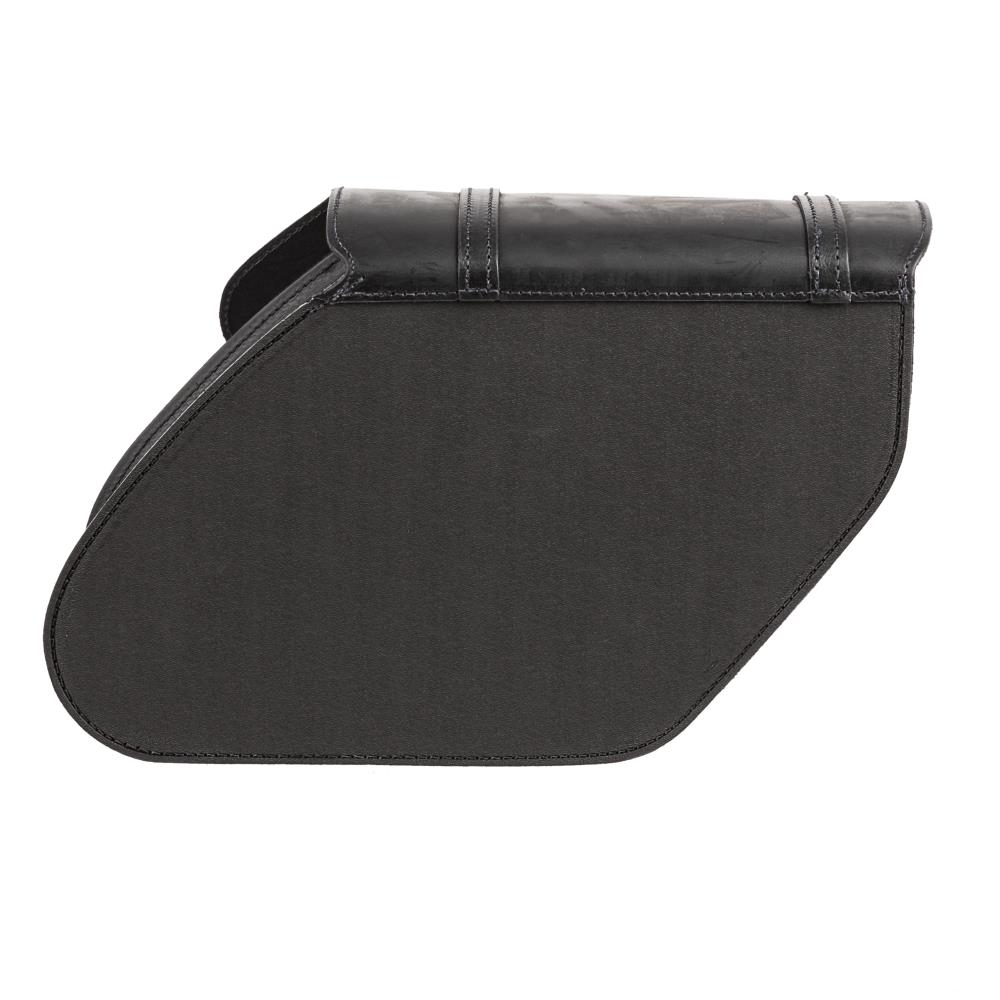 Ledrie Satteltaschen "Rigid" aus Leder schwarz mit Schnallen B = 43cm T= 16,5cm H= 27cm 12 Liter (1 Set)