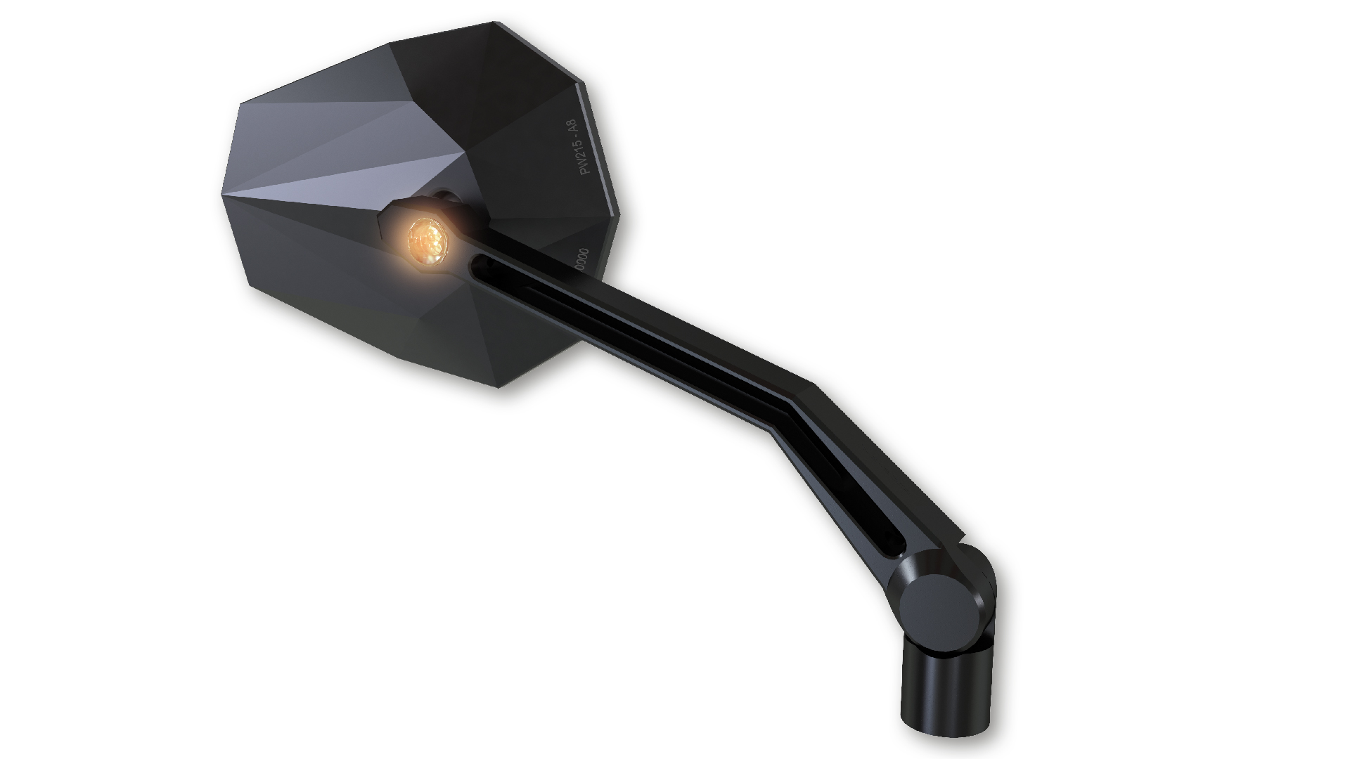 HIGHSIDER STEALTH-X2 Spiegel mit LED Blinker, schwarz, E-geprüft, Paar
