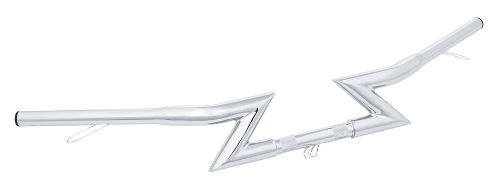 Highway Hawk Lenker "Z-Bar Fat" 870 mm breit 90 mm hoch für "1" (25,4 mm) Klemmung mit 3 Loch Bohrung chrom TÜV