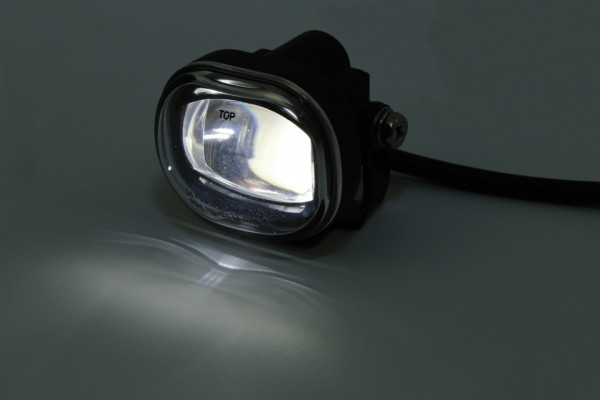 HIGHSIDER Nebelscheinwerfer "LED-MICRO" rechteckig - schwarz - E-geprüft. (1 Stück)