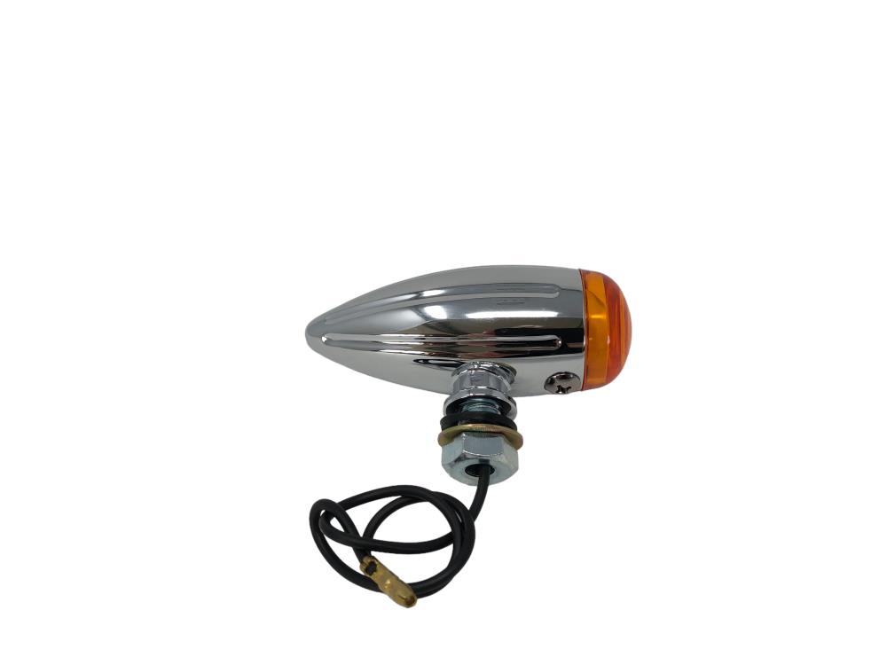 Highway Hawk Blinker "Bullet Light Amber Tech Glide" chrom 12V23W M8 (1 Stück)