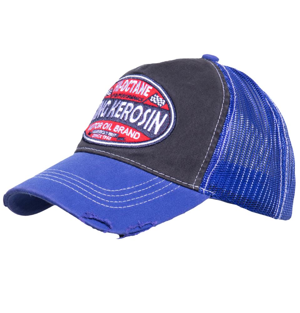 Herren Mütze Cap "Vintage Motor Oil" - Blau und schwarz - Universal