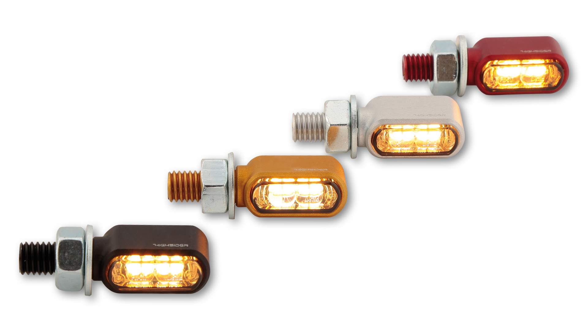 LED Blinker/Positionslicht LITTLE BRONX, getöntes Glas, E-geprüft, Paar, in verschiedenen Farben erhältlich.&ltbr&gt