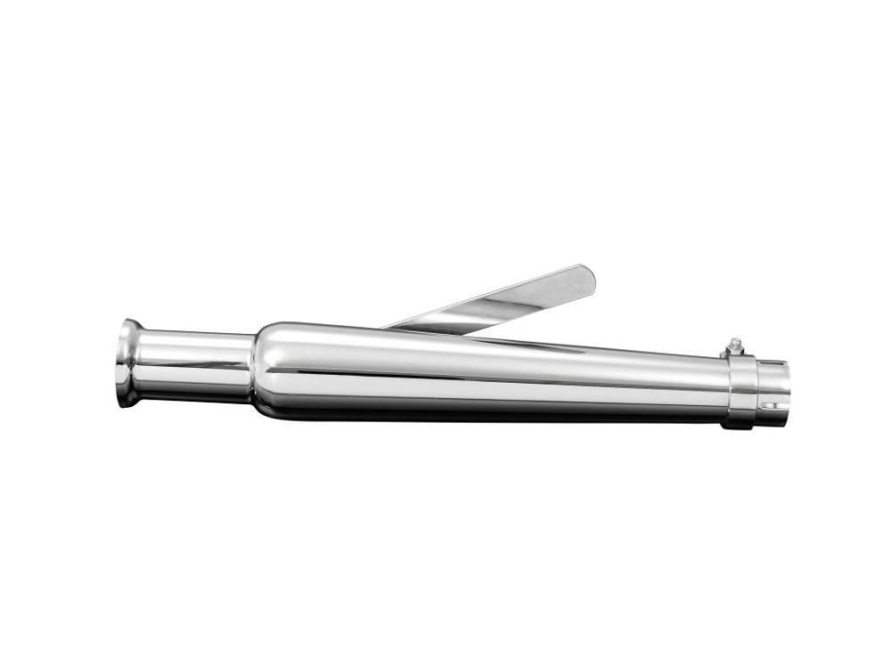 Highway Hawk Auspuffendrohr Endschalldämpfer "Trumpet" in Chrom für 38 mm bis 45 mm Durchmesser - Länge 470mm