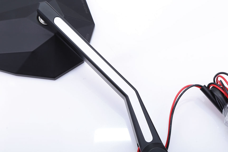 HIGHSIDER STEALTH-X3 Spiegel mit LED Positionslicht, schwarz, E-geprüft, Paar