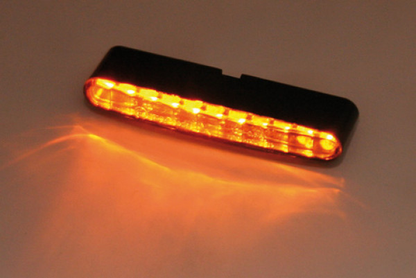 HIGHSIDER "STRIPE LED" Einbaublinker E-geprüft für vorne und hinten Power-LED Blinker in einem schwarzen Kunststoff-Gehäuse (1 Set)