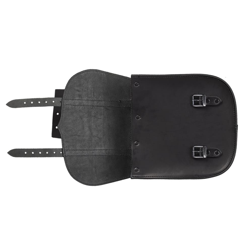 Ledrie Überwurf-Satteltasche "Throw over" aus Leder schwarz mit Schnallen B = 29cm T= 11cm H= 30cm 9,5 Liter (1 Set)