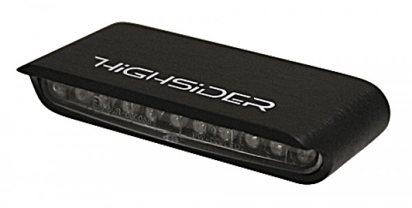 Highsider Rücklicht mit Power-LED Alu Gehäuse schwarz E-geprüft (1 Stück)