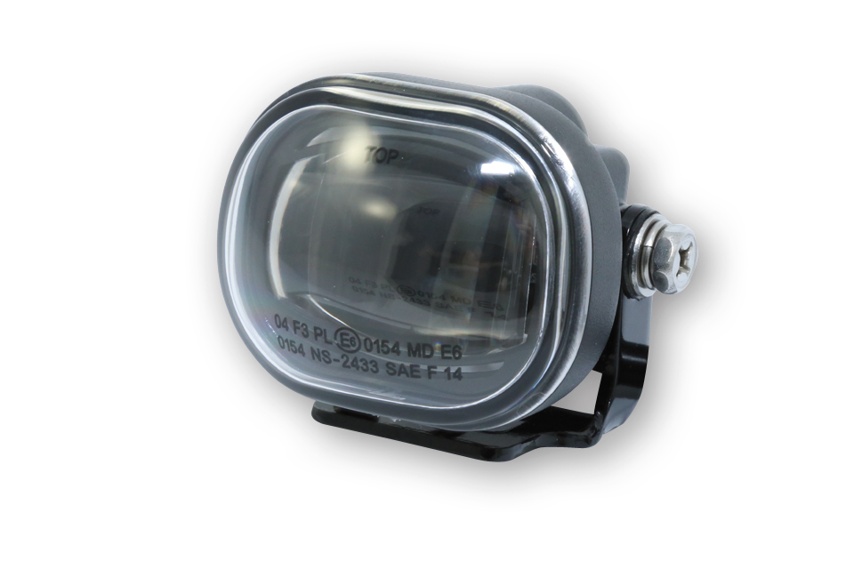 HIGHSIDER Nebelscheinwerfer LED-MICRO, rechteckig, schwarz, E-geprüft.