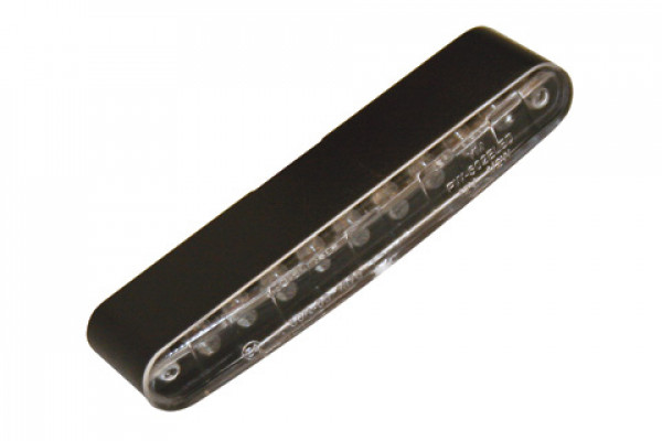 Highway Hawk HIGHSIDER STRIPE LED Rücklicht / Bremslicht Kombination, schwarz. klares Glas E-geprüft (1 Stück)