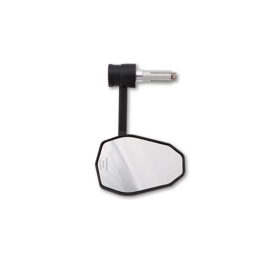 HIGHSIDER VICTORY-X RIM Lenkerendenspiegel mit LED Blinker im Spiegelarm, für Lenkerinnendurchmesser von 12-22 mm