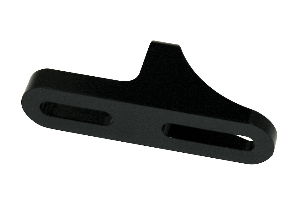 HIGHSIDER Universal-Adapter, 76mm lang, Schraublochabstand 21-58mm, für Verkleidungsspiegel - siehe Beschreibung, schwarz eloxiert, Set