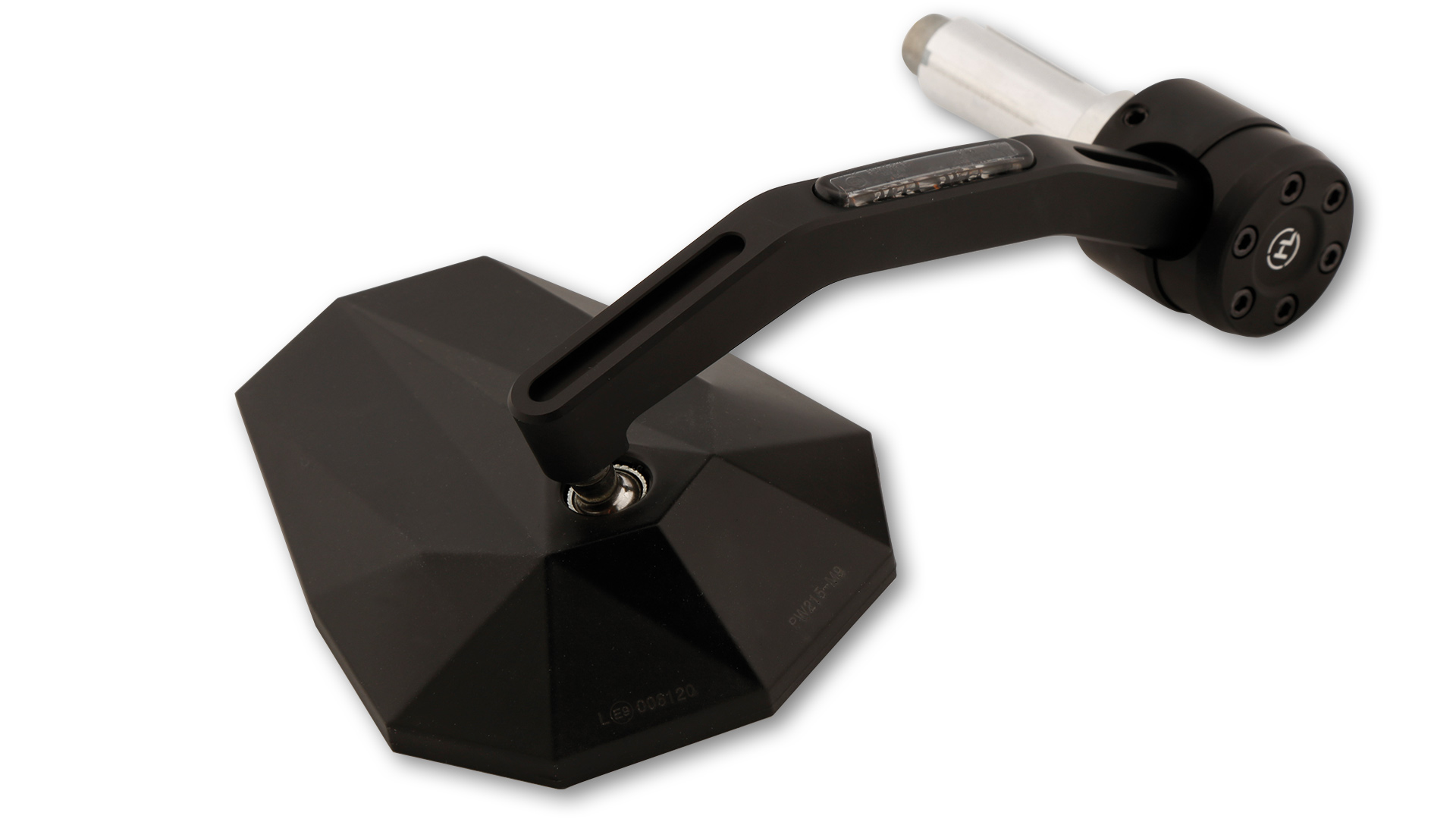 HIGHSIDER STEALTH-X7 Lenkerendenspiegel mit LED Blinker, schwarz, E-geprüft, Stück.