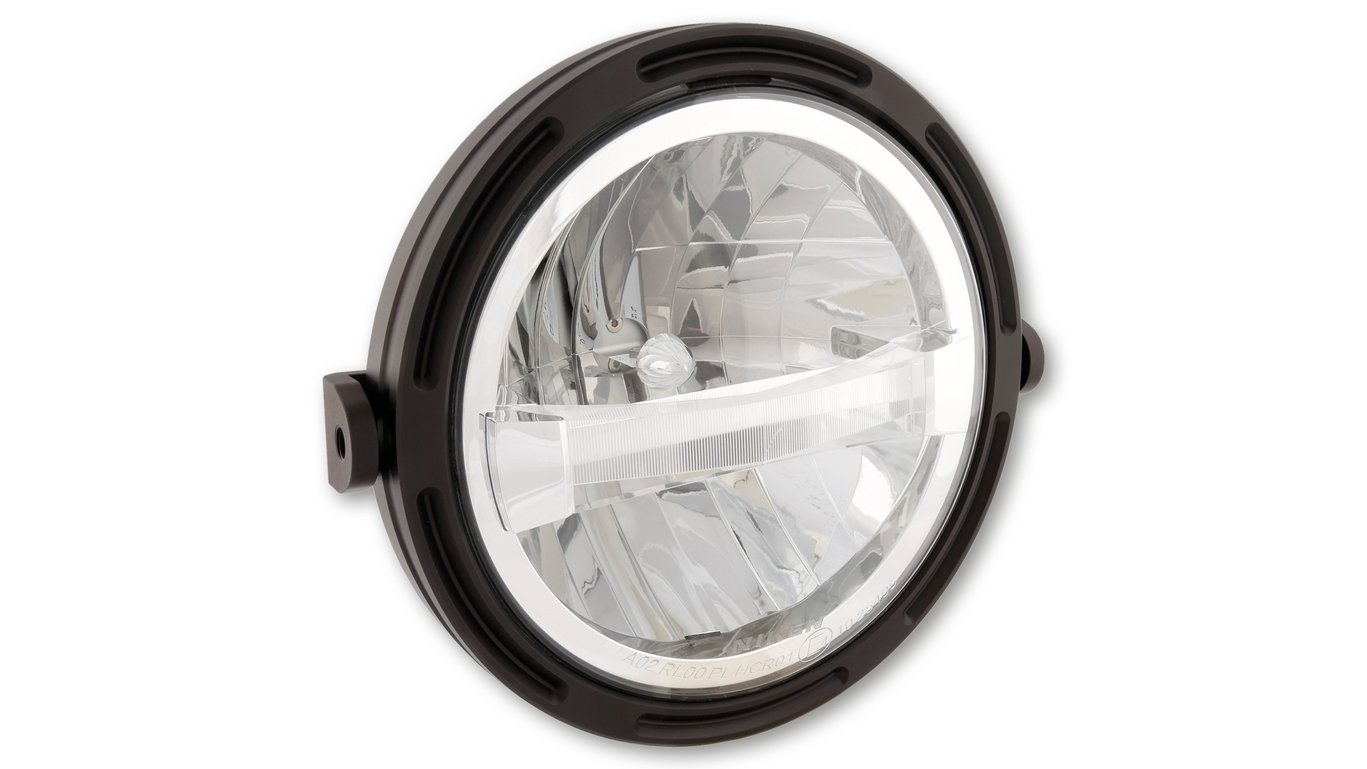 7 Zoll LED Hauptscheinwerfer TYP 4  mit Stand- und Tagfahrlicht Funktion, rund mit verchromtem Reflektor, E-geprüft. Erhältlich mit seitlicher oder unterer Befestigung.