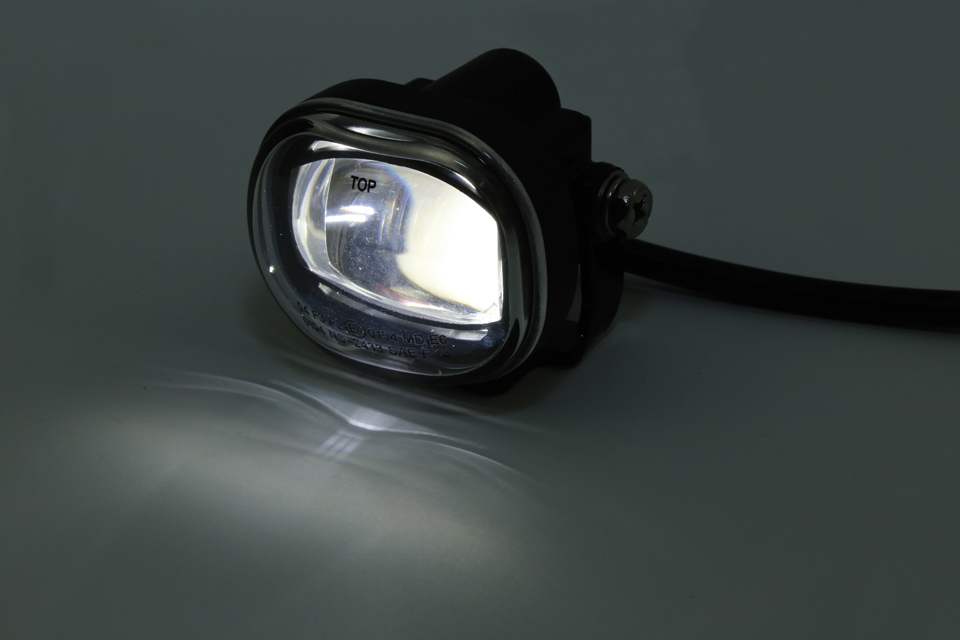 HIGHSIDER Nebelscheinwerfer LED-MICRO, rechteckig, schwarz, E-geprüft.
