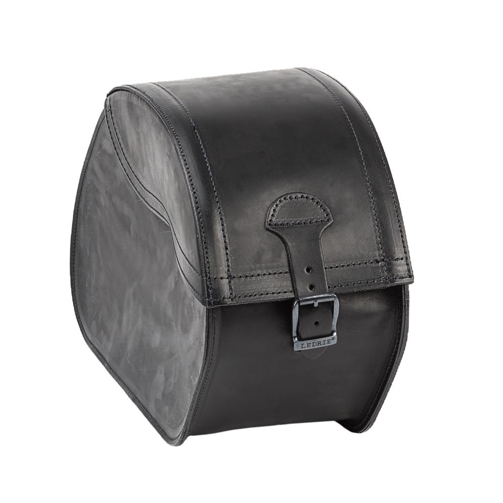 Ledrie Satteltaschen "Rigid" aus Leder schwarz mit Schnallen B = 52cm T= 18cm H= 30,5cm 18 Liter (1 Set)
